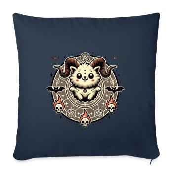 Kawaii Lucifer Cat Funny Cats Summoning - Sofa pillowcase 17,3'' x 17,3'' (45 x 45 cm) - navy - Front