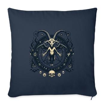 Creepy Devil Cat Dark Cats Summoning - Sofa pillowcase 17,3'' x 17,3'' (45 x 45 cm) - navy - Front