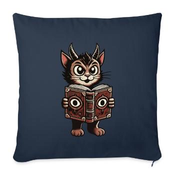 Funny Demons Cat Cute Cats Magician - Sofa pillowcase 17,3'' x 17,3'' (45 x 45 cm) - navy - Front