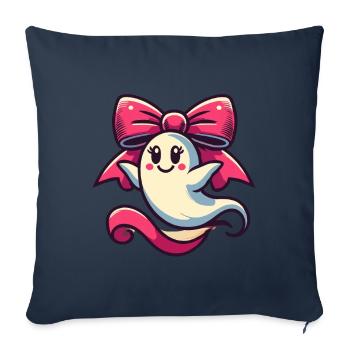 Mignon Halloween fantôme Geiser fille - Housse de coussin décorative 45 x 45 cm - bleu marine - Devant