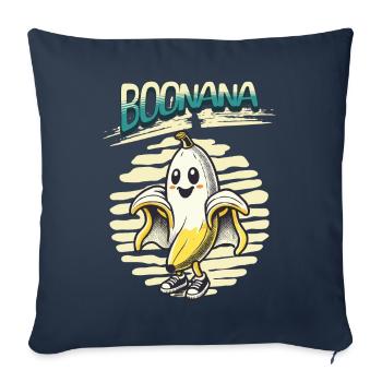 Drôle de banane fantôme fantômes Boonana - Housse de coussin décorative 45 x 45 cm - bleu marine - Devant