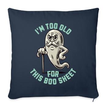 Boo Sheet Ghost Funny Saying Design - Sofa pillowcase 17,3'' x 17,3'' (45 x 45 cm) - navy - Front
