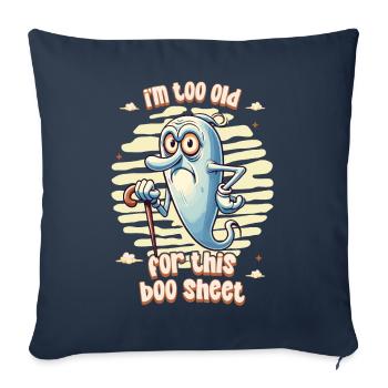Funny Saying Design Grumpy Old Ghost - Sofa pillowcase 17,3'' x 17,3'' (45 x 45 cm) - navy - Front