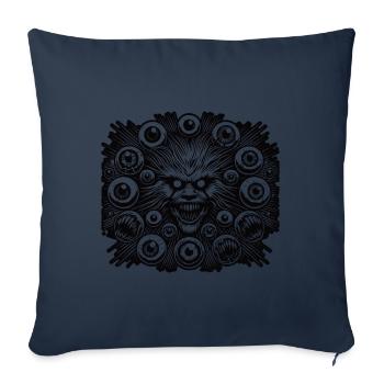 Gloomy Eyes Creepy Halloween Design - Sofa pillowcase 17,3'' x 17,3'' (45 x 45 cm) - navy - Front