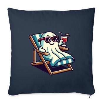 Idée de costume de style de vie effrayant d’Halloween d’été - Housse de coussin décorative 45 x 45 cm - bleu marine - Devant