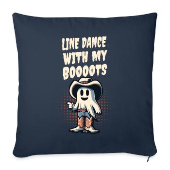 Cowboy With Boots Line Dance Ghost Vintage Retro - Sofa pillowcase 17,3'' x 17,3'' (45 x 45 cm) - navy - Front
