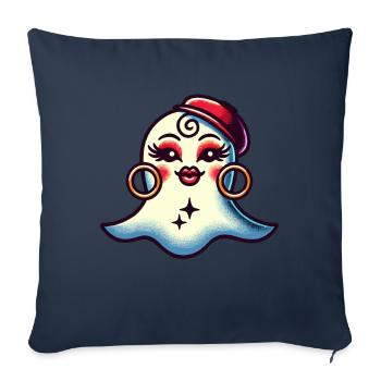 Drôle Glamour Goule Flashy Halloween - Housse de coussin décorative 45 x 45 cm - bleu marine - Devant