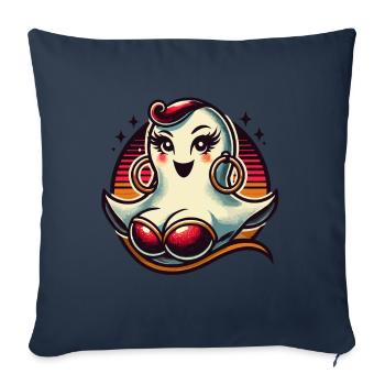 Drôle Glamour Goule Flashy Halloween - Housse de coussin décorative 45 x 45 cm - bleu marine - Devant