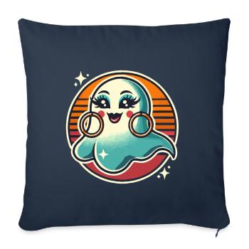 Drôle Glamour Goule Flashy Halloween - Housse de coussin décorative 45 x 45 cm - bleu marine - Devant