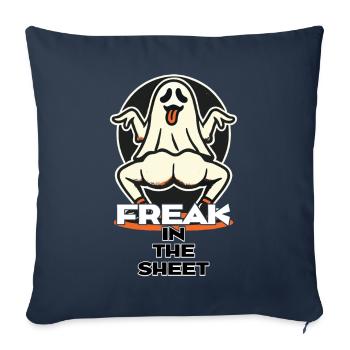 Freak in the Sheet Funny Ghost Design - Sofa pillowcase 17,3'' x 17,3'' (45 x 45 cm) - navy - Front