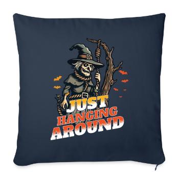 Drôle de dicton d’Halloween juste traîner - Housse de coussin décorative 45 x 45 cm - bleu marine - Devant