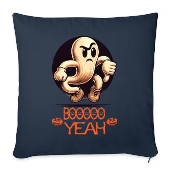 Boo yes Ghost Funny Saying - Sofa pillowcase 17,3'' x 17,3'' (45 x 45 cm) - navy - Front