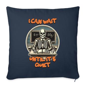Funny Teacher Design Last Minute Costume - Sofa pillowcase 17,3'' x 17,3'' (45 x 45 cm) - navy - Front