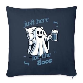 Funny Halloween Alcohol Lover Ghost Party - Sofa pillowcase 17,3'' x 17,3'' (45 x 45 cm) - navy - Front