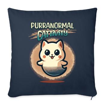 Purranormal Cattivity Spooky Cat Lover - Sofa pillowcase 17,3'' x 17,3'' (45 x 45 cm) - navy - Front