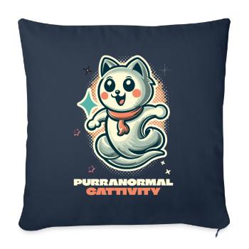 Purranormal Cattivity Spooky Cat Lover - Sofa pillowcase 17,3'' x 17,3'' (45 x 45 cm) - navy - Front