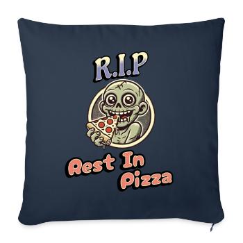 Rest In Pizza Drôle d’amateur de pizza Dire - Housse de coussin décorative 45 x 45 cm - bleu marine - Devant