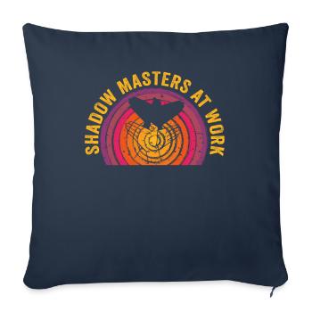 Shadow Masters At Work Puppet Shows - Sofa pillowcase 17,3'' x 17,3'' (45 x 45 cm) - navy - Front