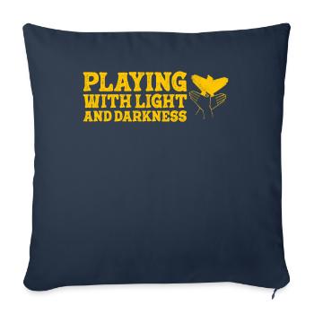 Playing With Light And Darkness Shadow - Sofa pillowcase 17,3'' x 17,3'' (45 x 45 cm) - navy - Front