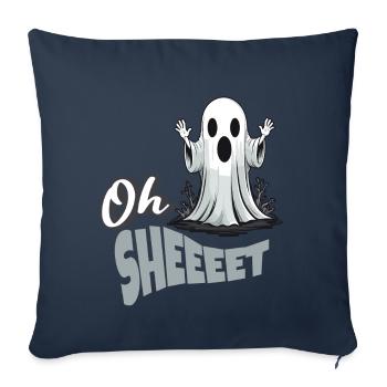 Drôle Halloween Oh Sheet Ghost - Housse de coussin décorative 45 x 45 cm - bleu marine - Devant