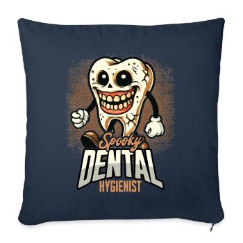 Bad Teeth Creepy Dental Care Costume - Sofa pillowcase 17,3'' x 17,3'' (45 x 45 cm) - navy - Front