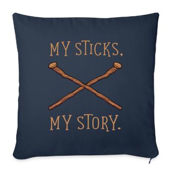 Arnis Eskrima Kali Filipino Martial - Housse de coussin décorative 45 x 45 cm - bleu marine - Devant
