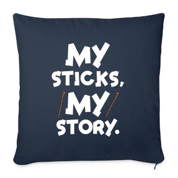 Arnis Eskrima Kali Filipino Martial - Sofa pillowcase 17,3'' x 17,3'' (45 x 45 cm) - navy - Front