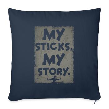 Arnis Eskrima Kali Filipino Martial - Sofa pillowcase 17,3'' x 17,3'' (45 x 45 cm) - navy - Front