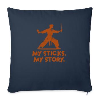 Arnis Eskrima Kali Filipino Martial - Sofa pillowcase 17,3'' x 17,3'' (45 x 45 cm) - navy - Front