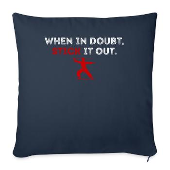 Arnis Eskrima Kali Filipino FMA Stick - Housse de coussin décorative 45 x 45 cm - bleu marine - Devant