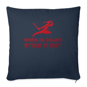 Arnis Eskrima Kali Filipino FMA Stick - Housse de coussin décorative 45 x 45 cm - bleu marine - Devant