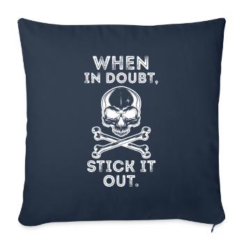 Arnis Eskrima Kali Filipino FMA Stick - Housse de coussin décorative 45 x 45 cm - bleu marine - Devant