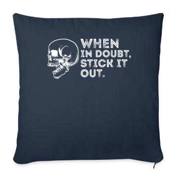 Arnis Eskrima Kali Filipino FMA Stick - Housse de coussin décorative 45 x 45 cm - bleu marine - Devant