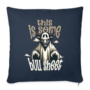 Il s’agit d’un motif de feuille de taureau - Housse de coussin décorative 45 x 45 cm - bleu marine - Devant