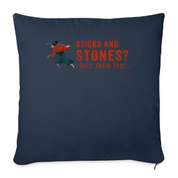 Arnis Eskrima Kali Art philippin - Housse de coussin décorative 45 x 45 cm - bleu marine - Devant