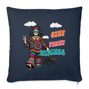 Costume d’Halloween Sorcière Amant Design - Housse de coussin décorative 45 x 45 cm - bleu marine - Devant