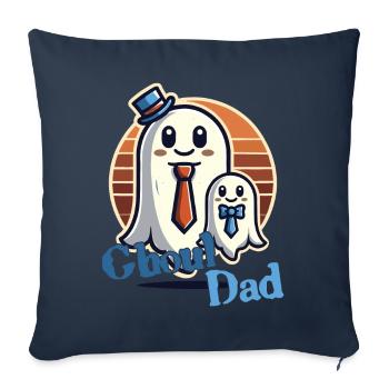 Ghoul Dad Funny Ghost Motif - Sofa pillowcase 17,3'' x 17,3'' (45 x 45 cm) - navy - Front