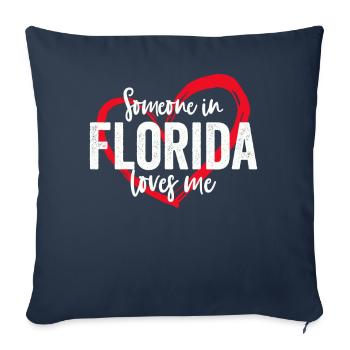 Jemand in Florida liebt mich - Sofakissenbezug 45 x 45 cm - Navy - Vorne