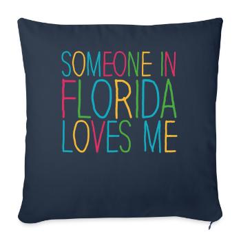 Jemand in Florida liebt mich - Sofakissenbezug 45 x 45 cm - Navy - Vorne