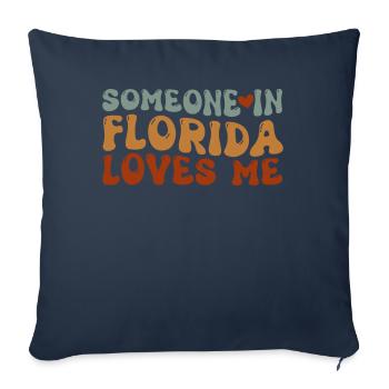 Jemand in Florida liebt mich - Sofakissenbezug 45 x 45 cm - Navy - Vorne