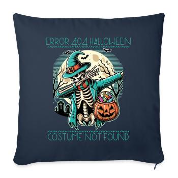 Erreur d’horreur 404 Costume d’Halloween introuvable - Housse de coussin décorative 45 x 45 cm - bleu marine - Devant