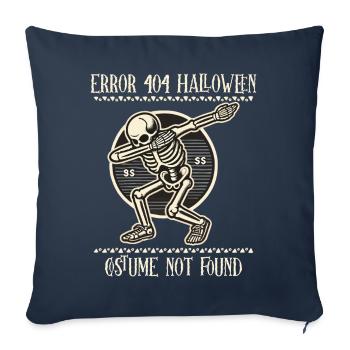 Erreur d’humour 404 Costume d’Halloween introuvable - Housse de coussin décorative 45 x 45 cm - bleu marine - Devant