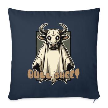 Feuille de taureau Illustration drôle Halloween - Housse de coussin décorative 45 x 45 cm - bleu marine - Devant
