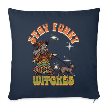 Costume d’Halloween Sorcières Lover Design - Housse de coussin décorative 45 x 45 cm - bleu marine - Devant
