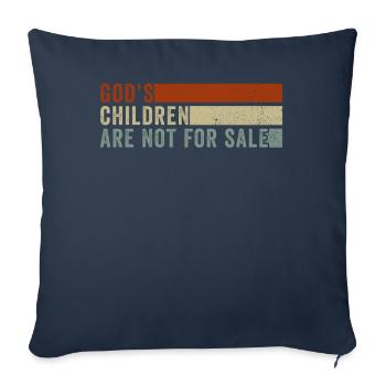 God's Children Are Not For Sale - Sofa pillowcase 17,3'' x 17,3'' (45 x 45 cm) - navy - Front