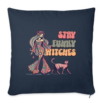 Costume d’Halloween Sorcières Lover Design - Housse de coussin décorative 45 x 45 cm - bleu marine - Devant