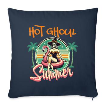 Hot Ghoul Summer Vibes - Sofa pillowcase 17,3'' x 17,3'' (45 x 45 cm) - navy - Front