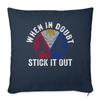 Arnis Eskrima Kali Filipino FMA - Housse de coussin décorative 45 x 45 cm - bleu marine - Devant