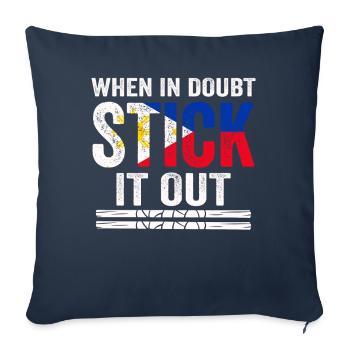 Arnis Eskrima Kali Filipino FMA - Housse de coussin décorative 45 x 45 cm - bleu marine - Devant
