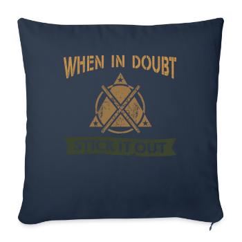 Arnis Eskrima Kali Filipino FMA - Housse de coussin décorative 45 x 45 cm - bleu marine - Devant